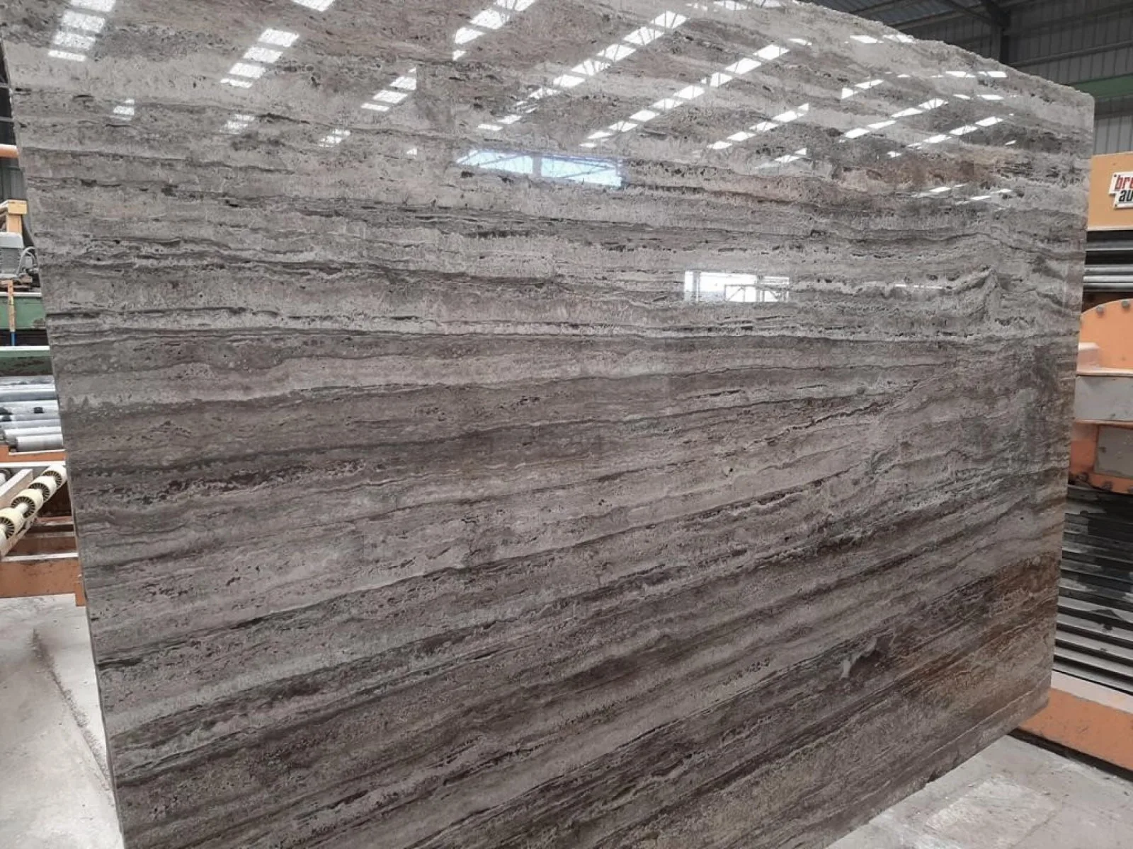 Silver Travertine Slab in Sun Valley, Los Angeles