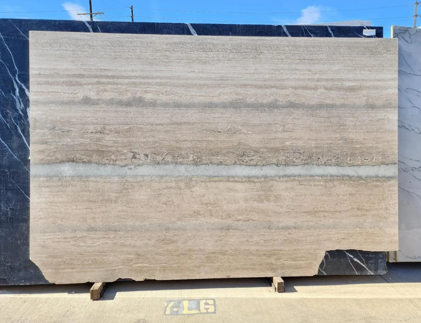 Roman Travertine/Vein Cut Travertine Slab in Sun Valley, Los Angeles