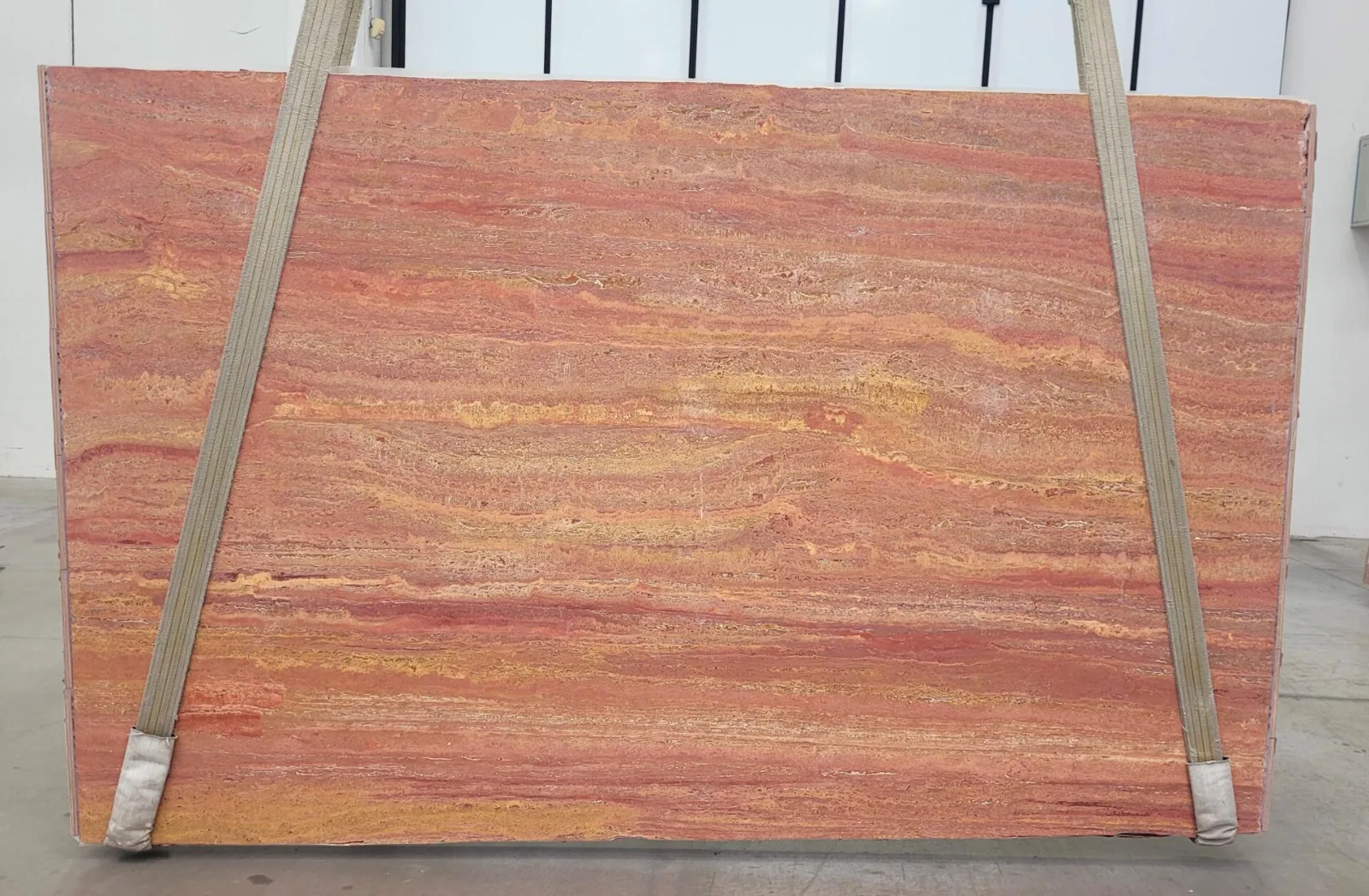 Travertino Rosso Travertine Slab in Sun Valley, Los Angeles