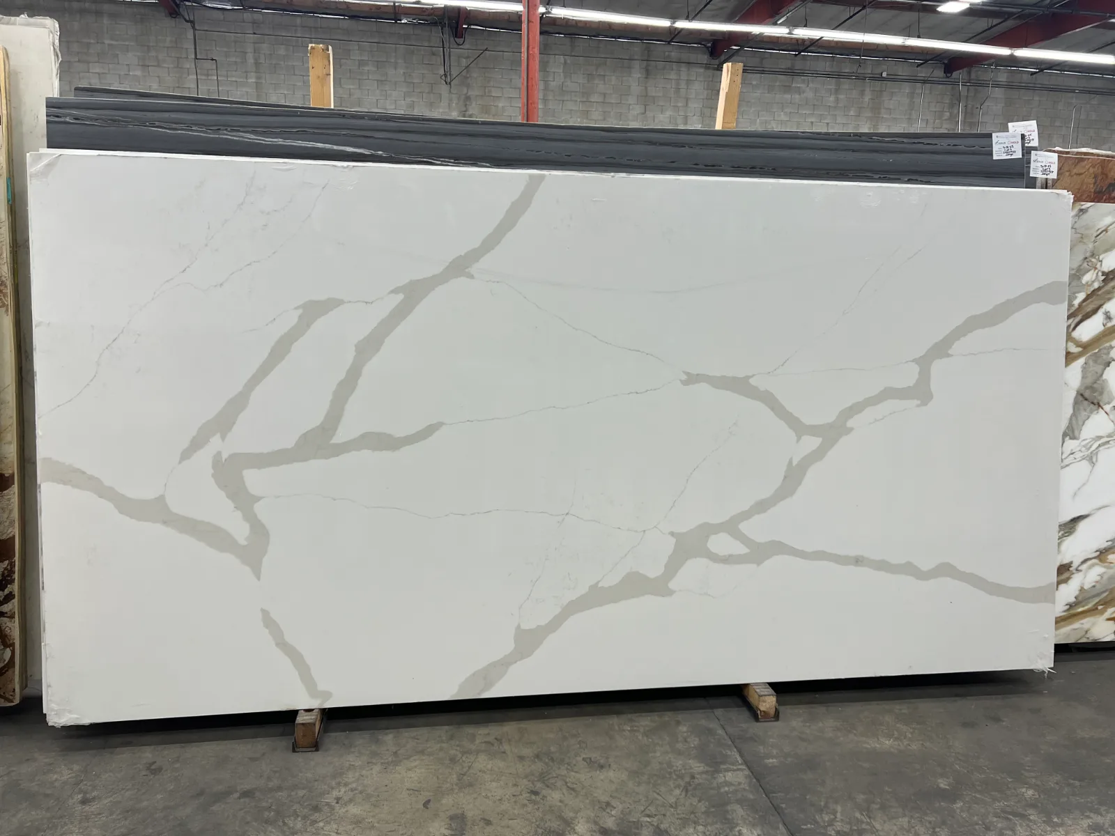 Calacatta Gold Quartz Slab in North Hollywood, Los Angeles