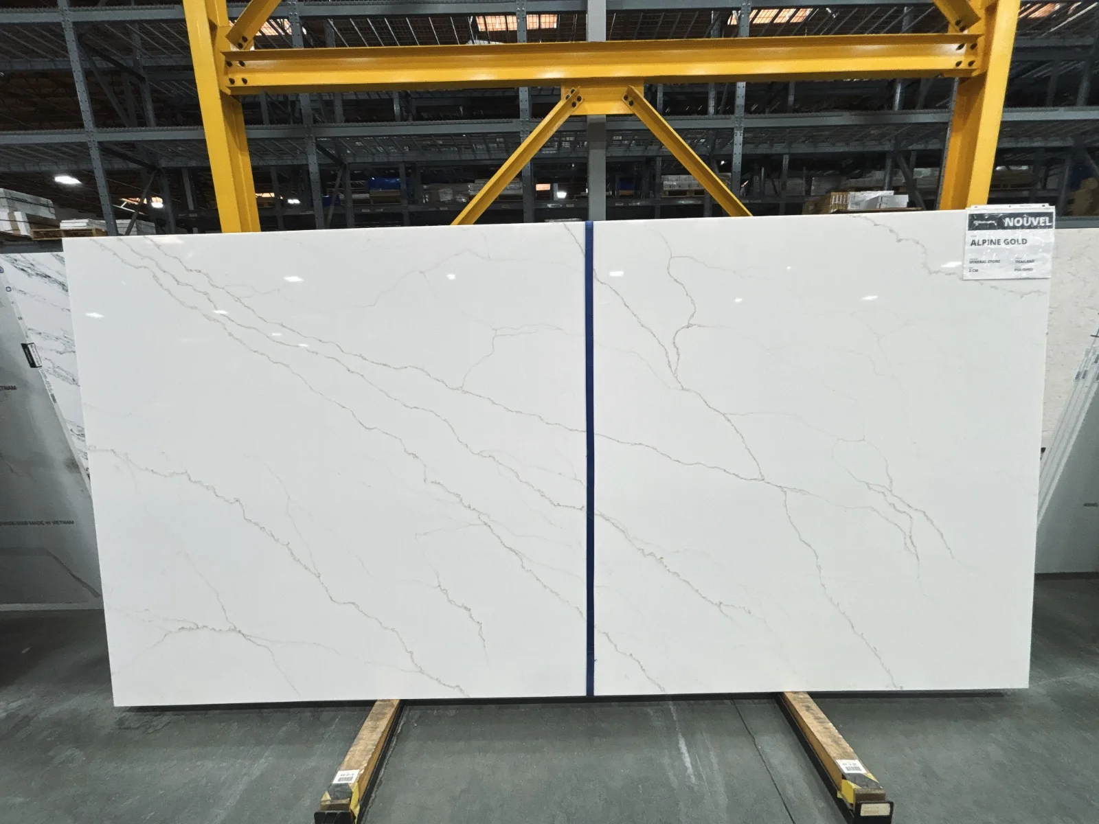 Nouvel Alpine Gold Quartz Slab in Sylmar, Los Angeles