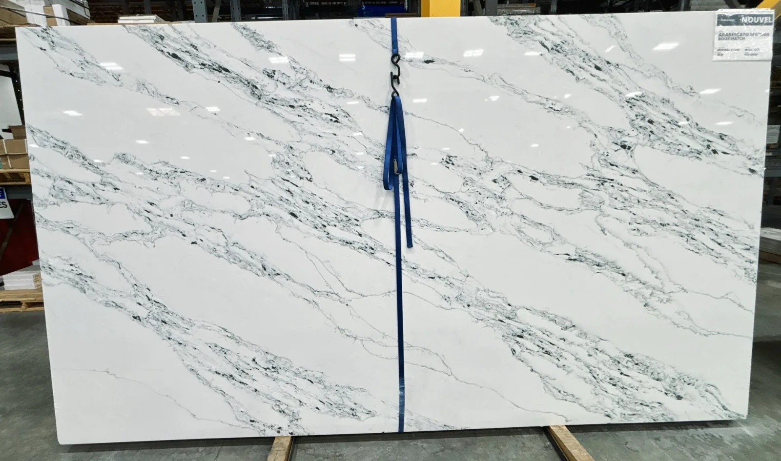Nouvel Arabescato Marina Quartz Slab in Sylmar, Los Angeles