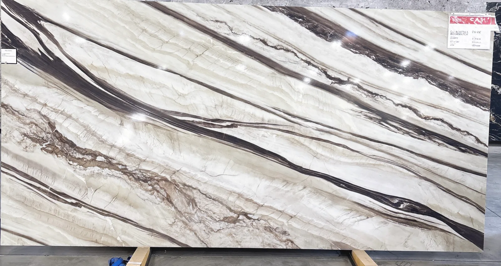 Calacatta Ghiandia Quartz Slab in Sylmar, Los Angeles