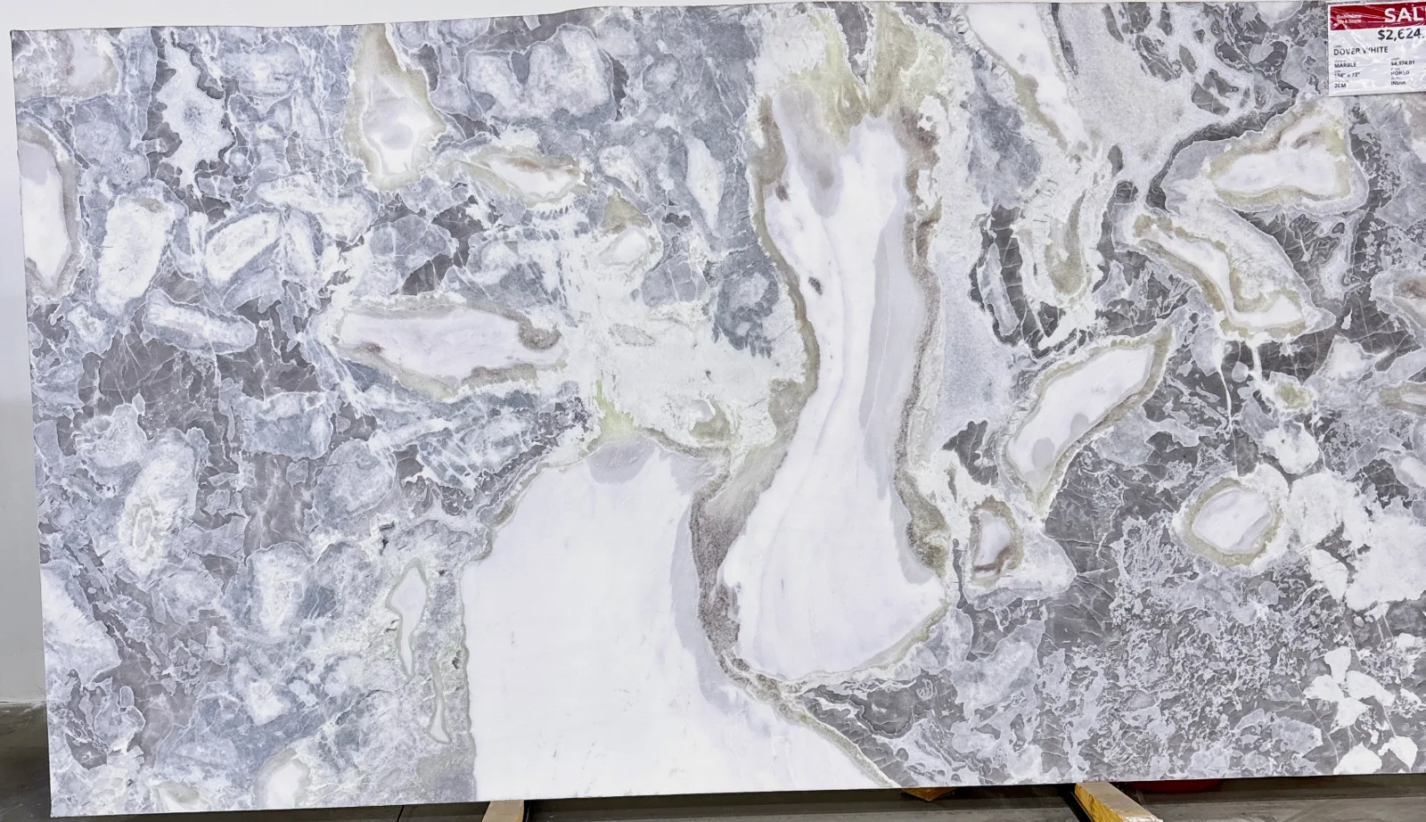 Dover White 40% Off Marble Slab in Sylmar, Los Angeles