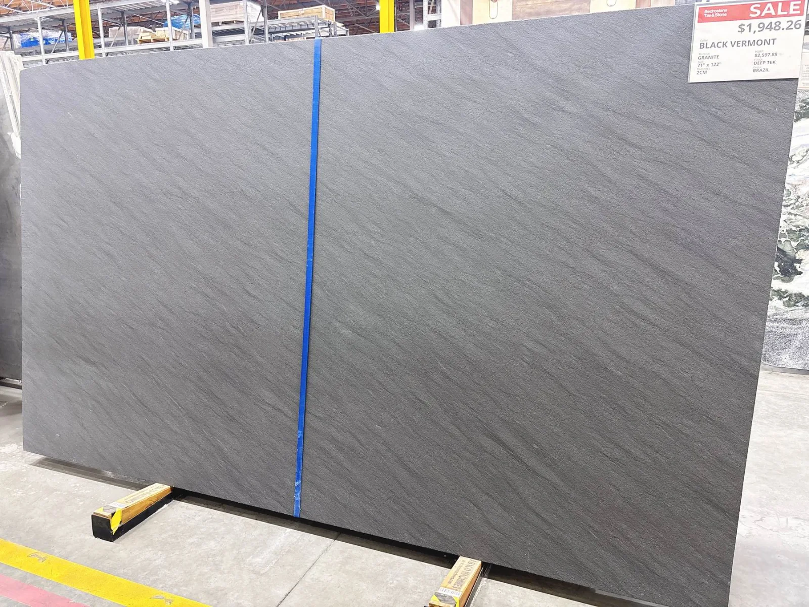 Black Vermont Granite Slab in Sylmar, Los Angeles