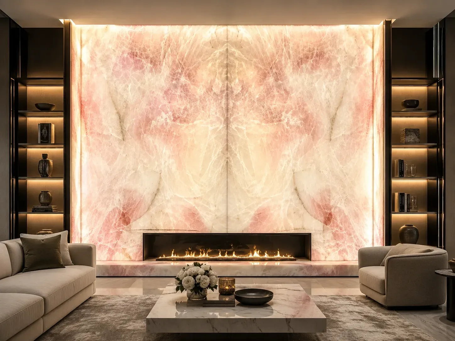 Cristallo Rose Quartzite — Bathroom Inspiration