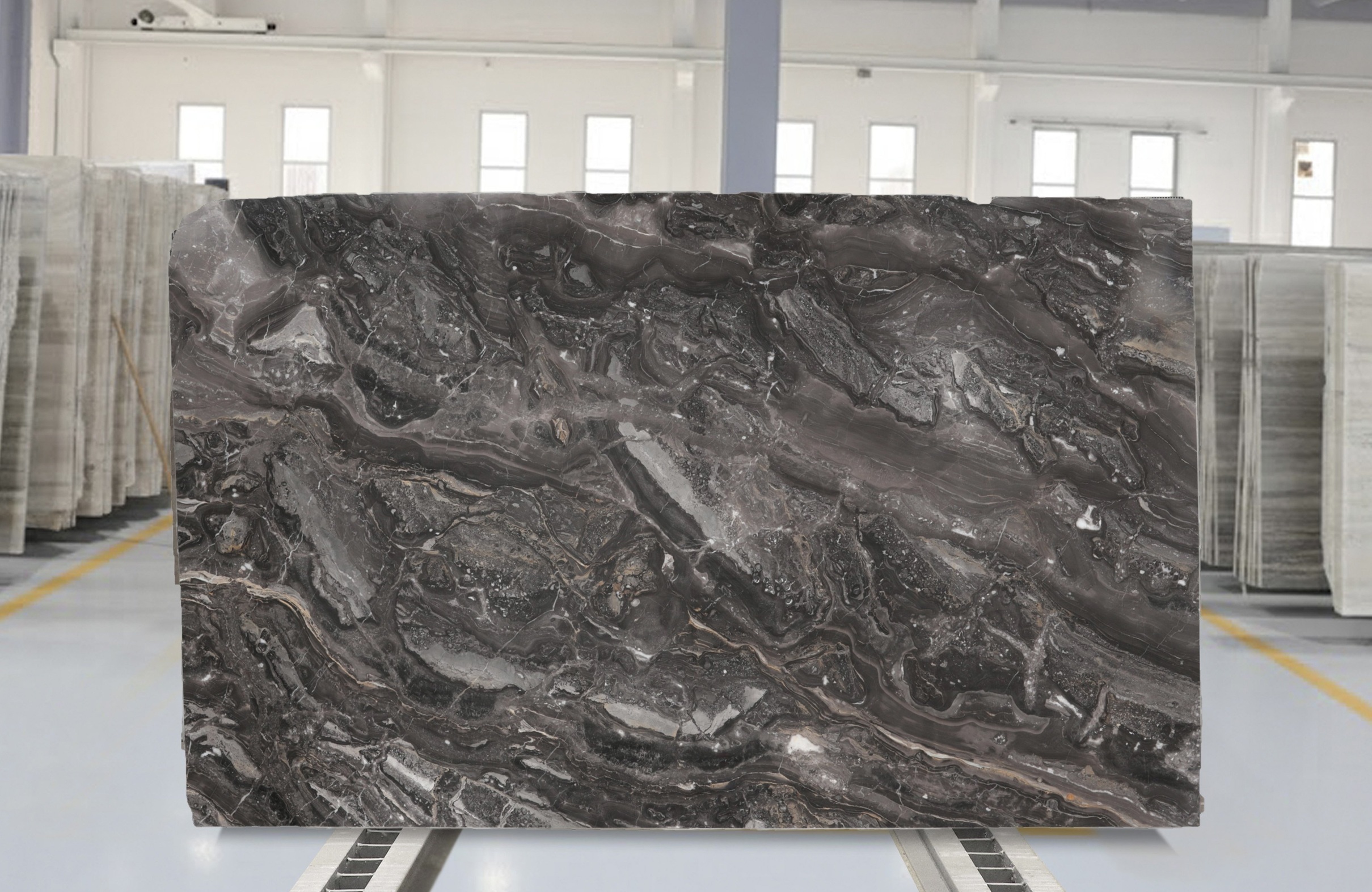 Arabescato Orobico Grigio Marble Slab in Sun Valley, Los Angeles