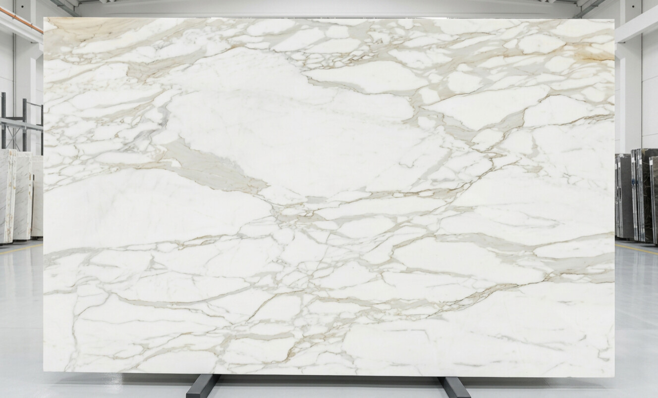 Calacatta Gold Borghini Marble Slab in Sun Valley, Los Angeles
