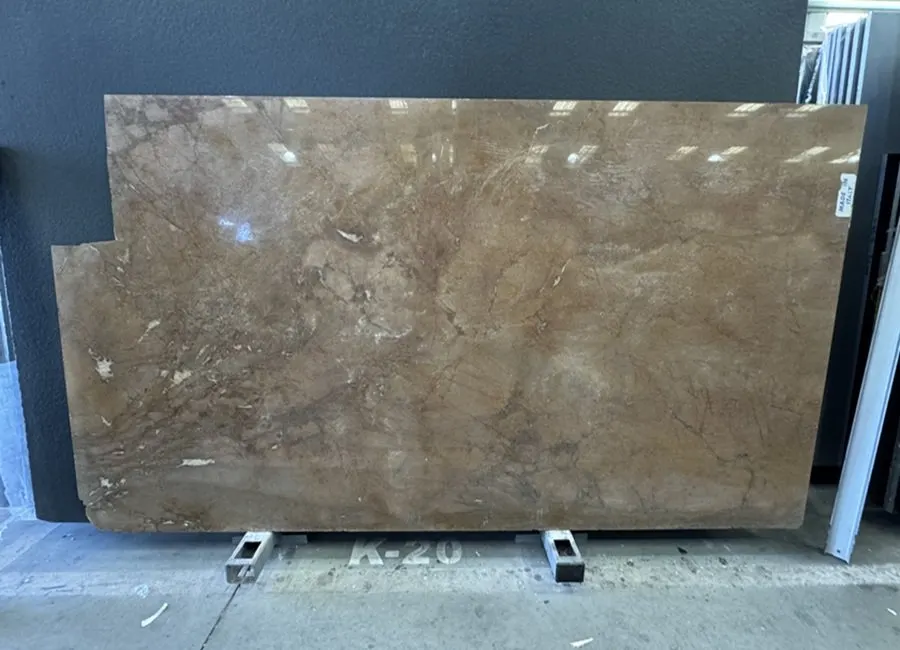 Rosa Travertino Marble Slab in North Hollywood, Los Angeles