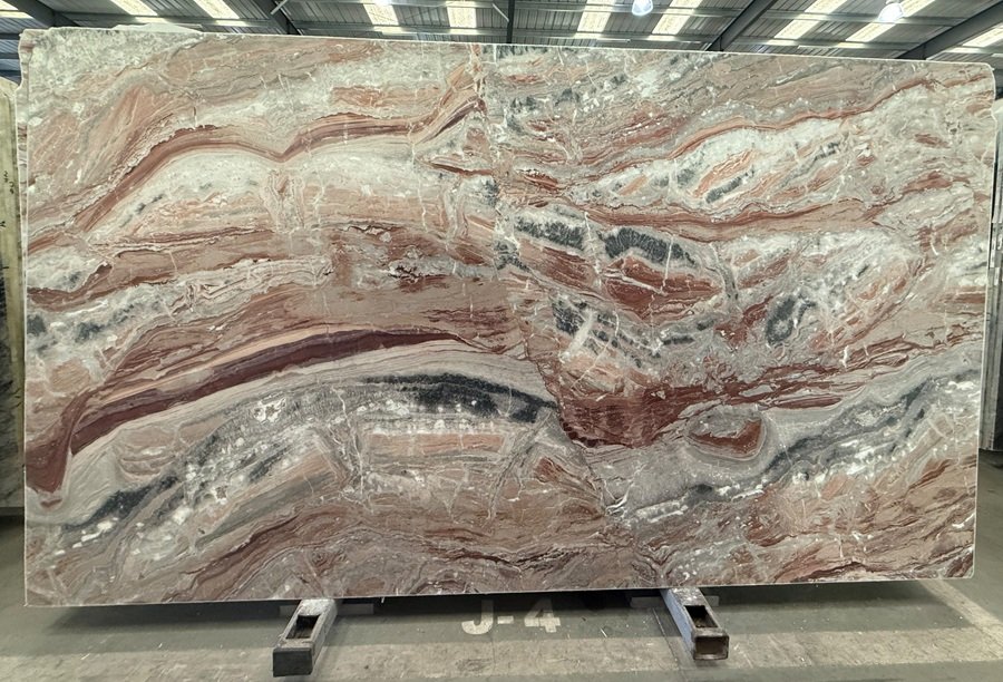Arabescato Rosso Extra Marble Slab in North Hollywood, Los Angeles