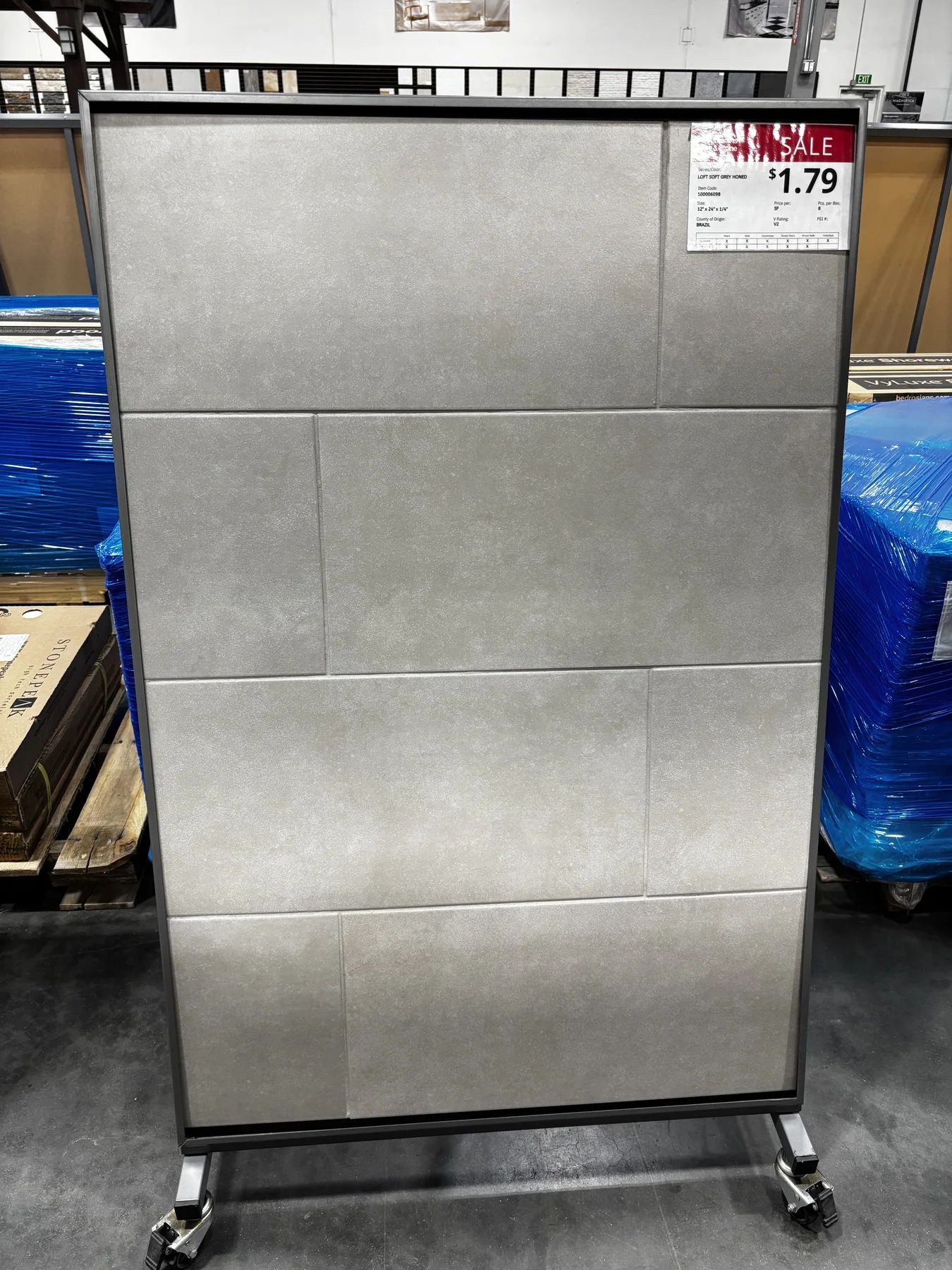 Loft Soft Grey Honed 12x24 Porcelain Tile in Sylmar, Los Angeles