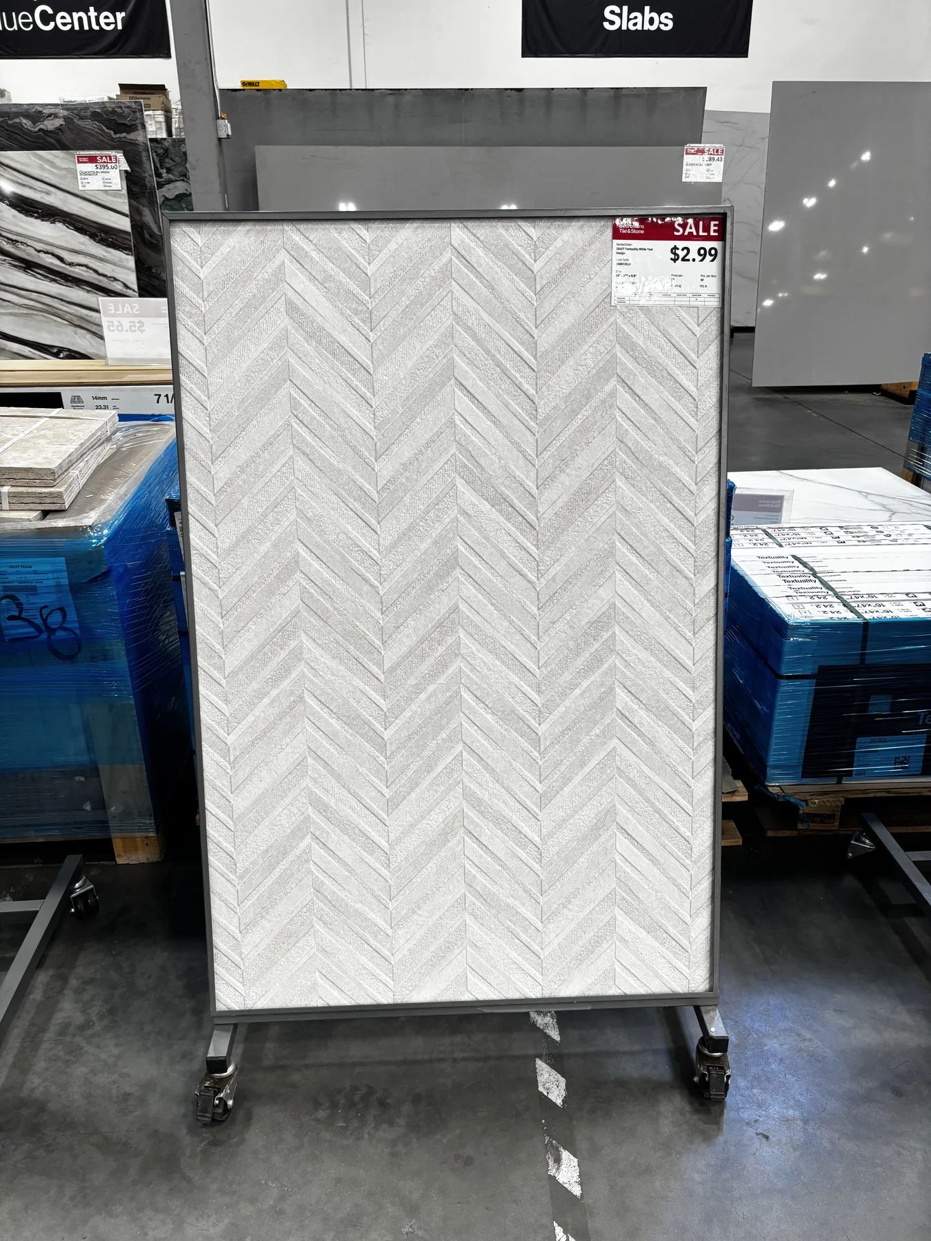 10x27 Textuality White Text Design Ceramic Tile in Sylmar, Los Angeles