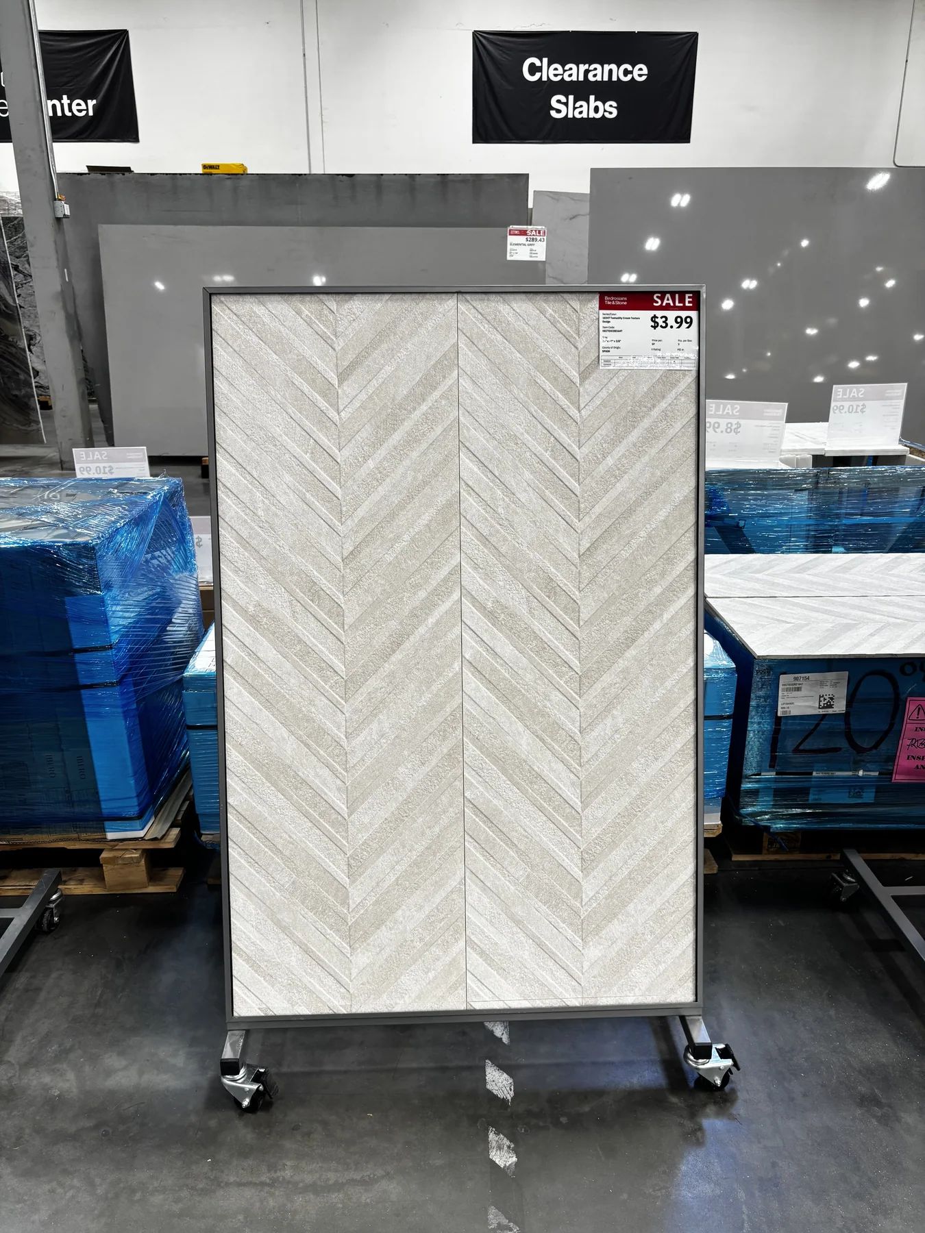 Textuality Cream Texture Design 16x47 Porcelain Tile in Sylmar, Los Angeles