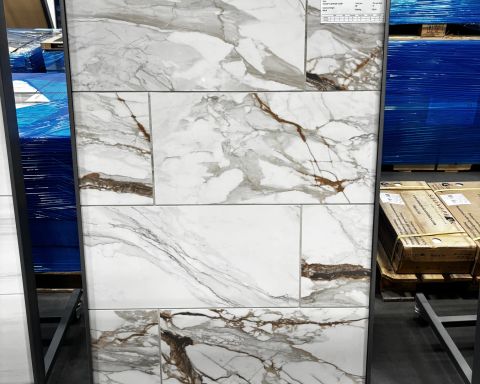 Prati 12x24 Field Tile Calacatta Macchia Vecchia Polished Porcelain in Sylmar, Los Angeles