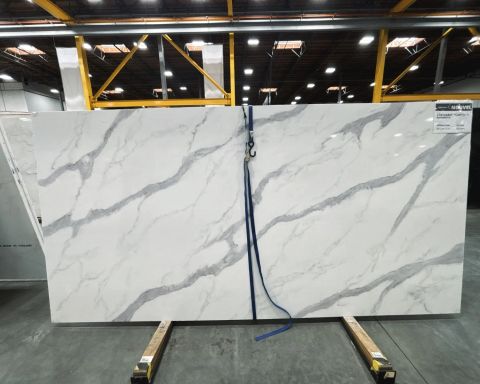 Nouvel Statuario Chantilly Quartz Slab in Sylmar, Los Angeles