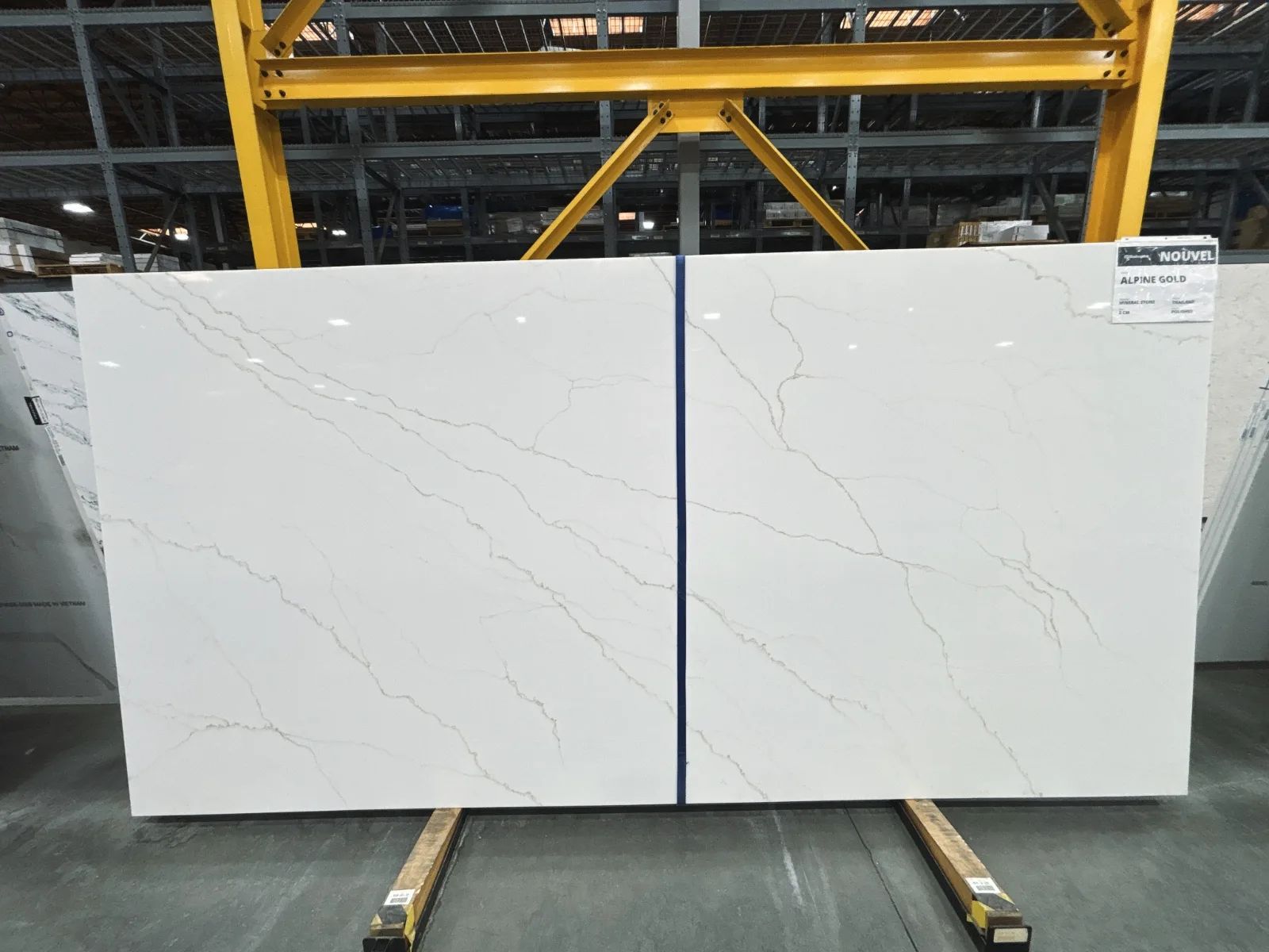 Nouvel Alpine Gold Mineral Composite Slab in Sylmar, Los Angeles
