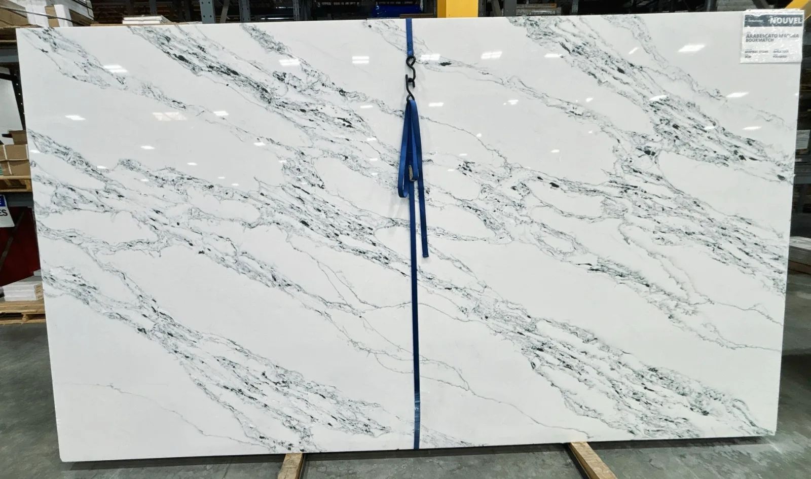 Nouvel Arabescato Marina Quartz Slab in Sylmar, Los Angeles