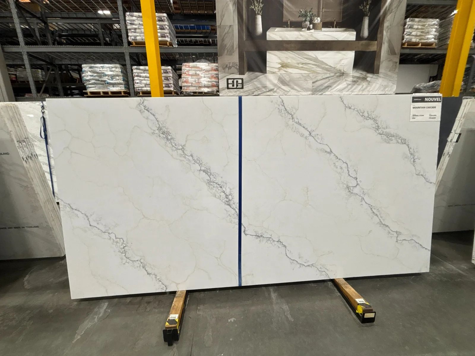 Nouvel Mountain Cascade Mineral Composite Slab in Sylmar, Los Angeles