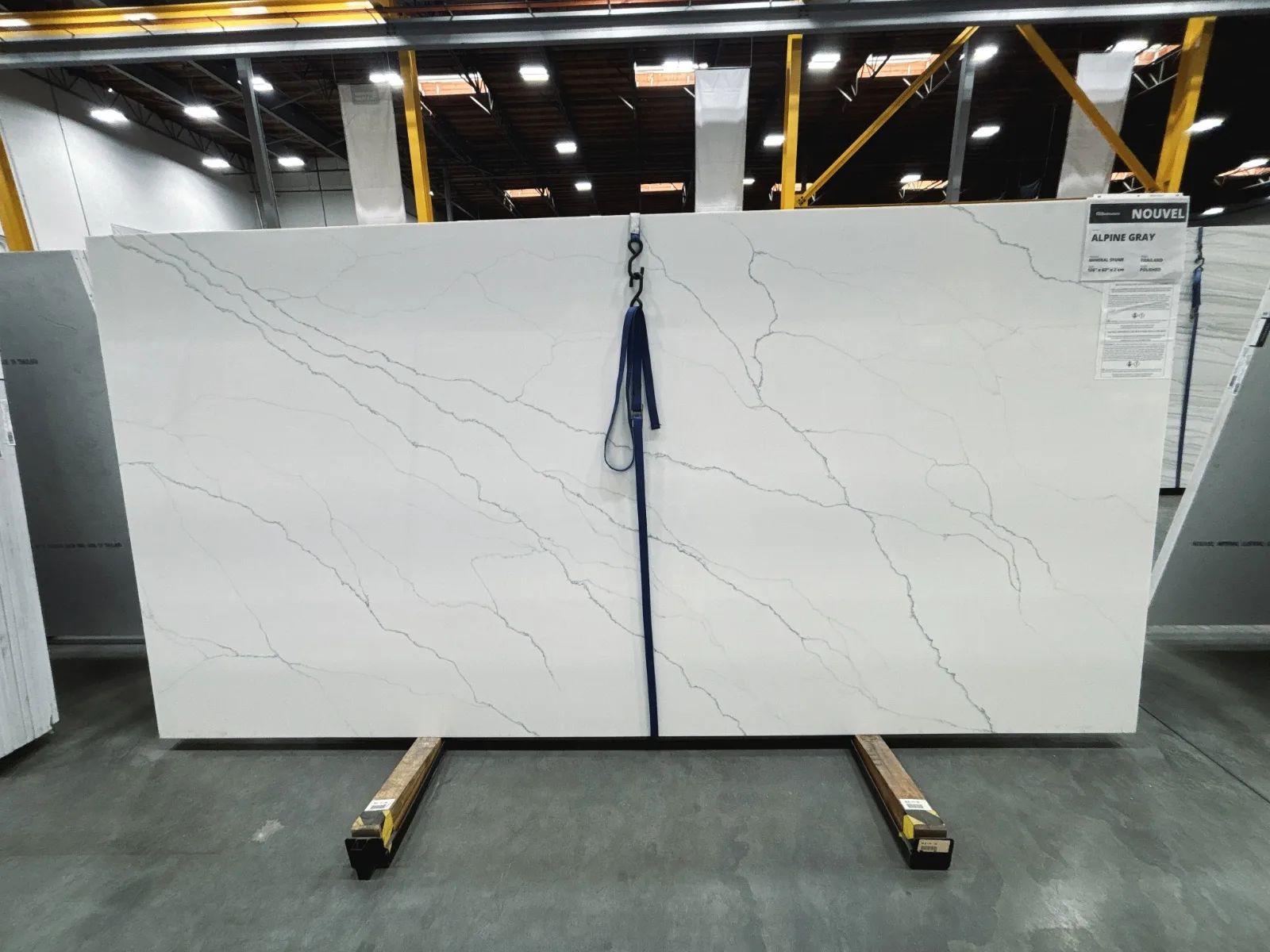 Nouvel Alpine Gray Mineral Composite Slab in Sylmar, Los Angeles