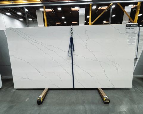 Nouvel Alpine Gray Quartz Slab in Sylmar, Los Angeles