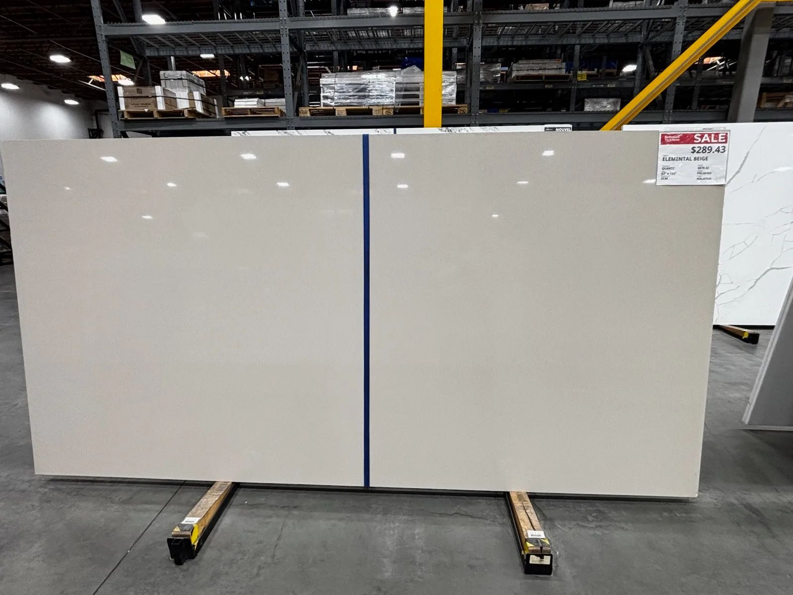 Elemental Beige Quartz Slab in Sylmar, Los Angeles