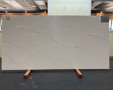 Statuario Milane Quartz Slab in Orange