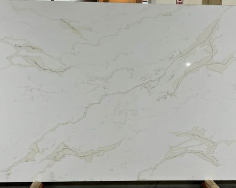 Calacatta Nico Quartz Slab in Orange