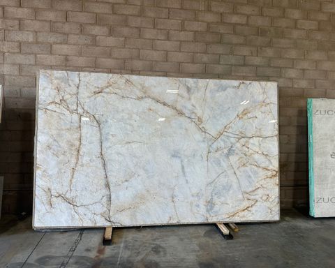 Cristallo Faberge Quartzite Slab in Sun Valley, Los Angeles