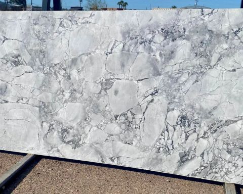 Brazilian Natural Super White Marble Slab Remnant in Sun Valley, Los Angeles