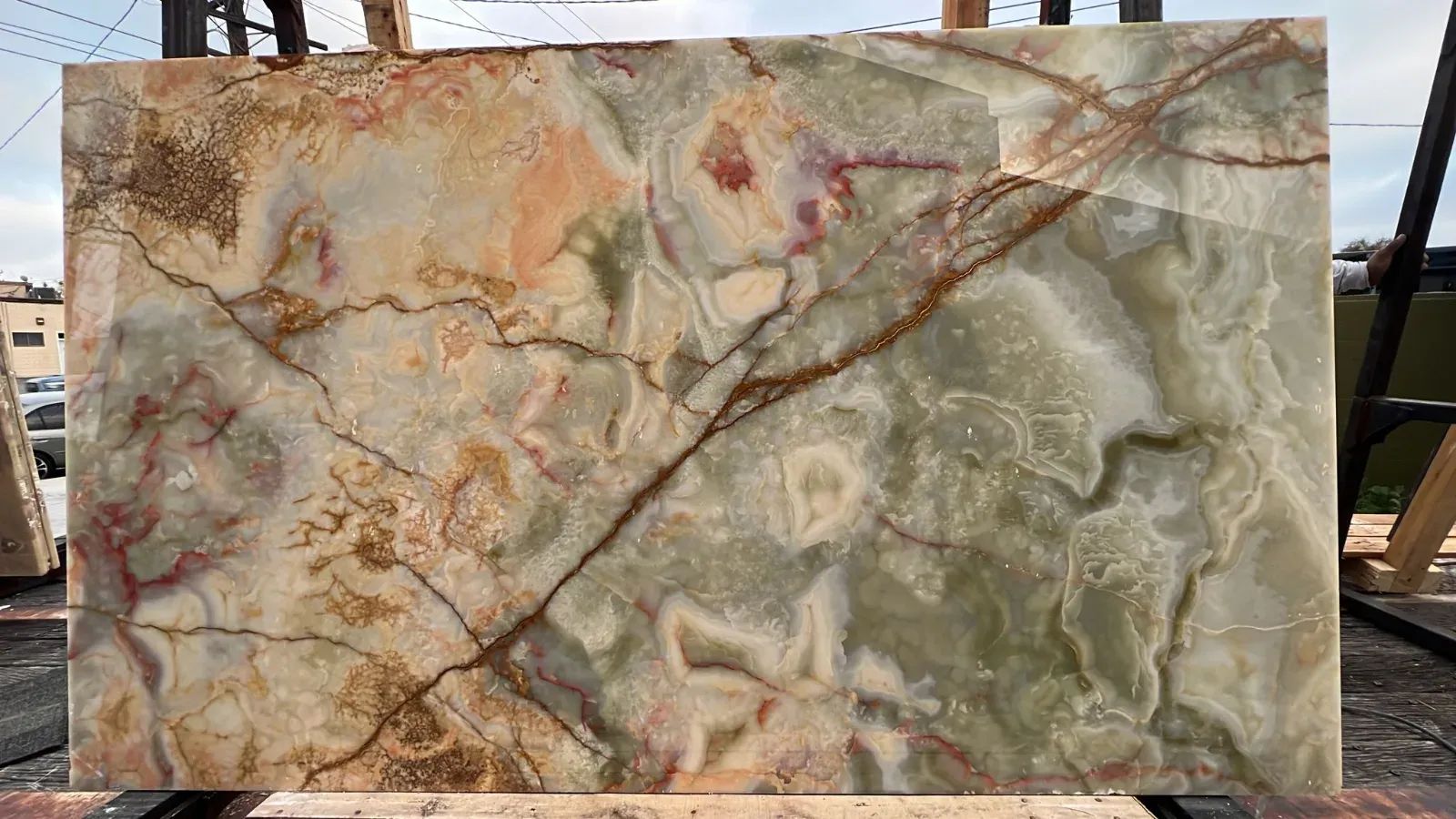 Green Onyx Slab in North Hollywood, Los Angeles