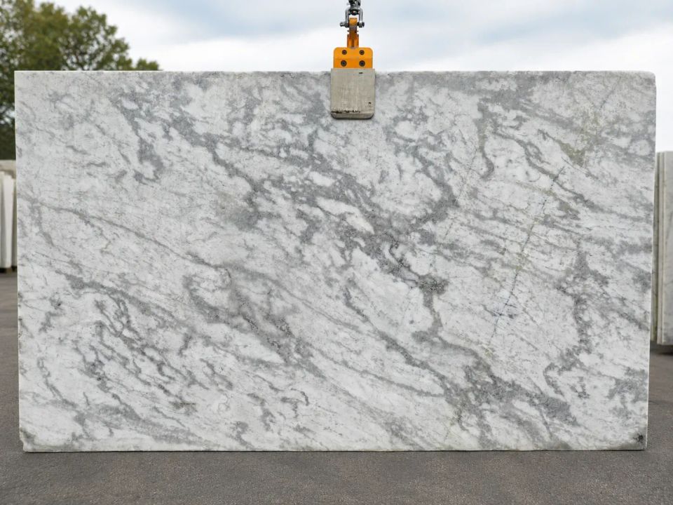 Statuario Marble slab from current Los Angeles inventory