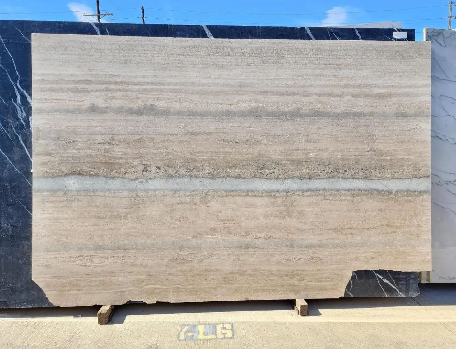 Roman Travertine/vein Cut Travertine Slab in Sun Valley, Los Angeles