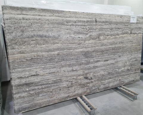 Silver Light Travertine Slab in Sun Valley, Los Angeles