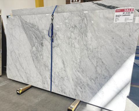 White Carrara Extra Marble Slab in Sylmar, Los Angeles