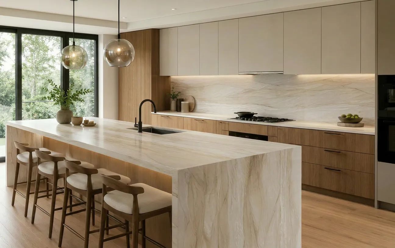 Tahitian Cream Quartzite — Kitchen Inspiration