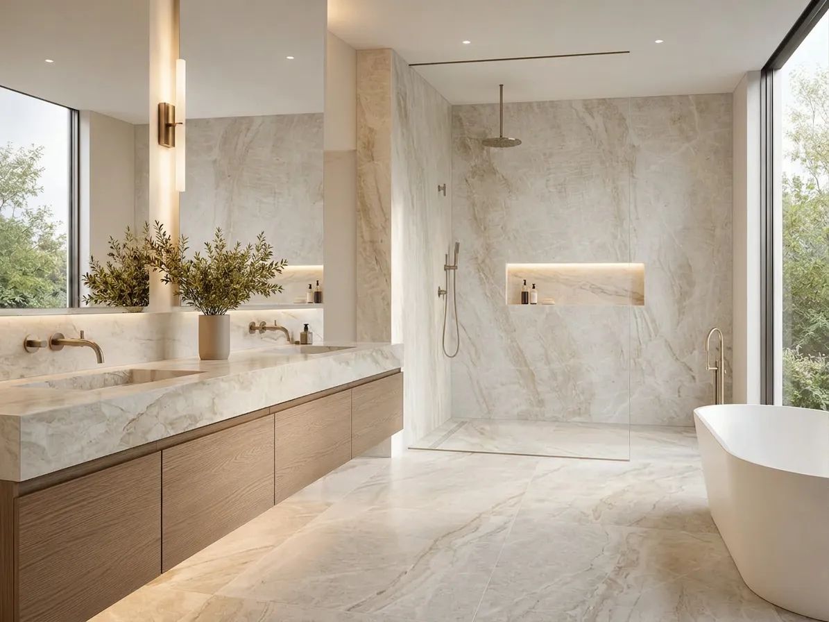 Taj Mahal- Venus Quartzite — Bathroom Inspiration