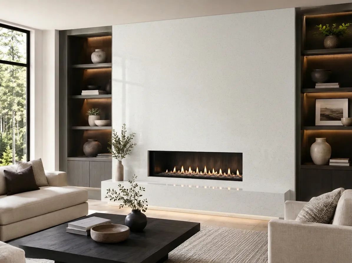 Blizzard Quartz — Fireplace Inspiration