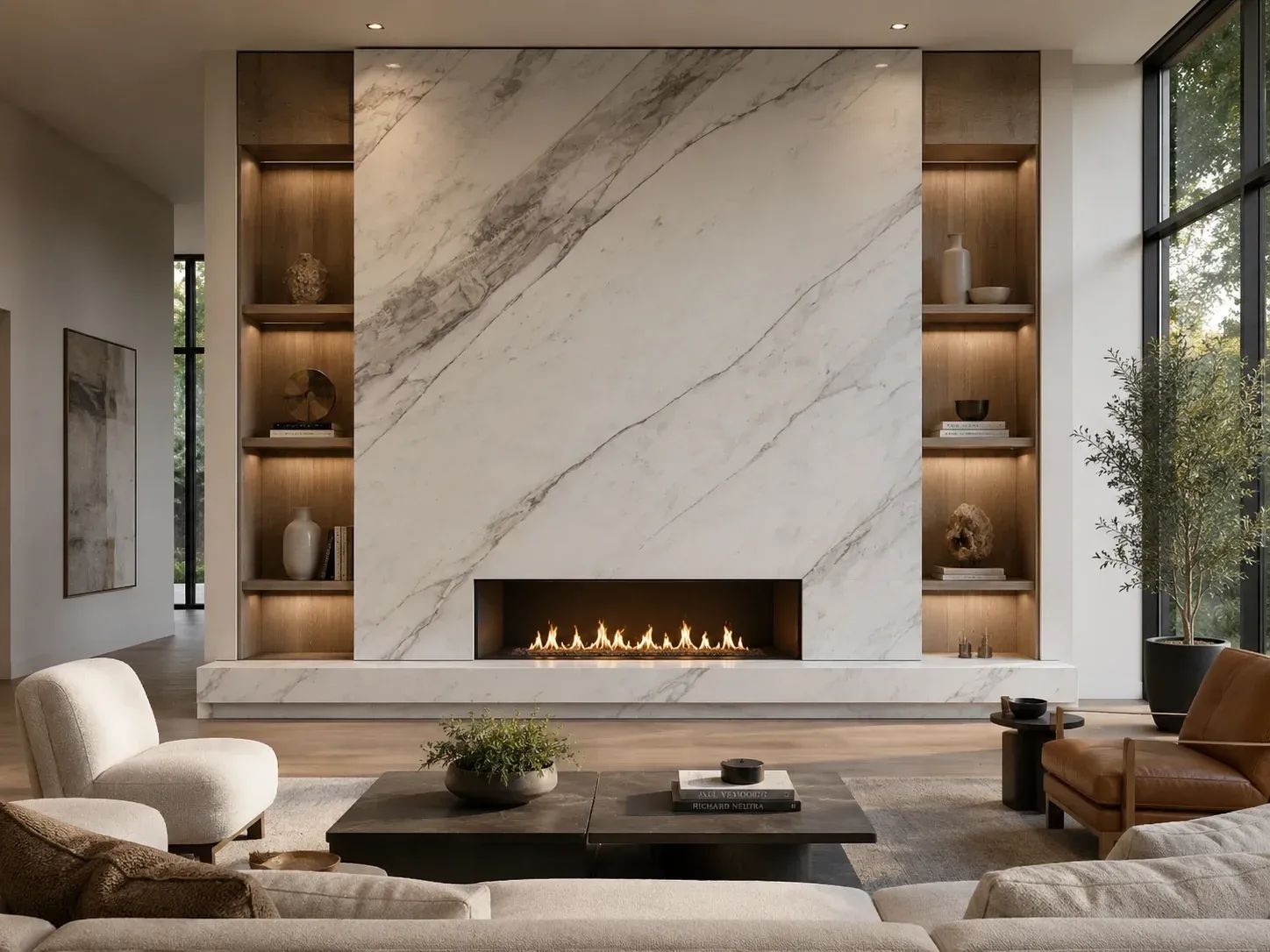 Calacatta Paonazzo Marble — Fireplace Inspiration