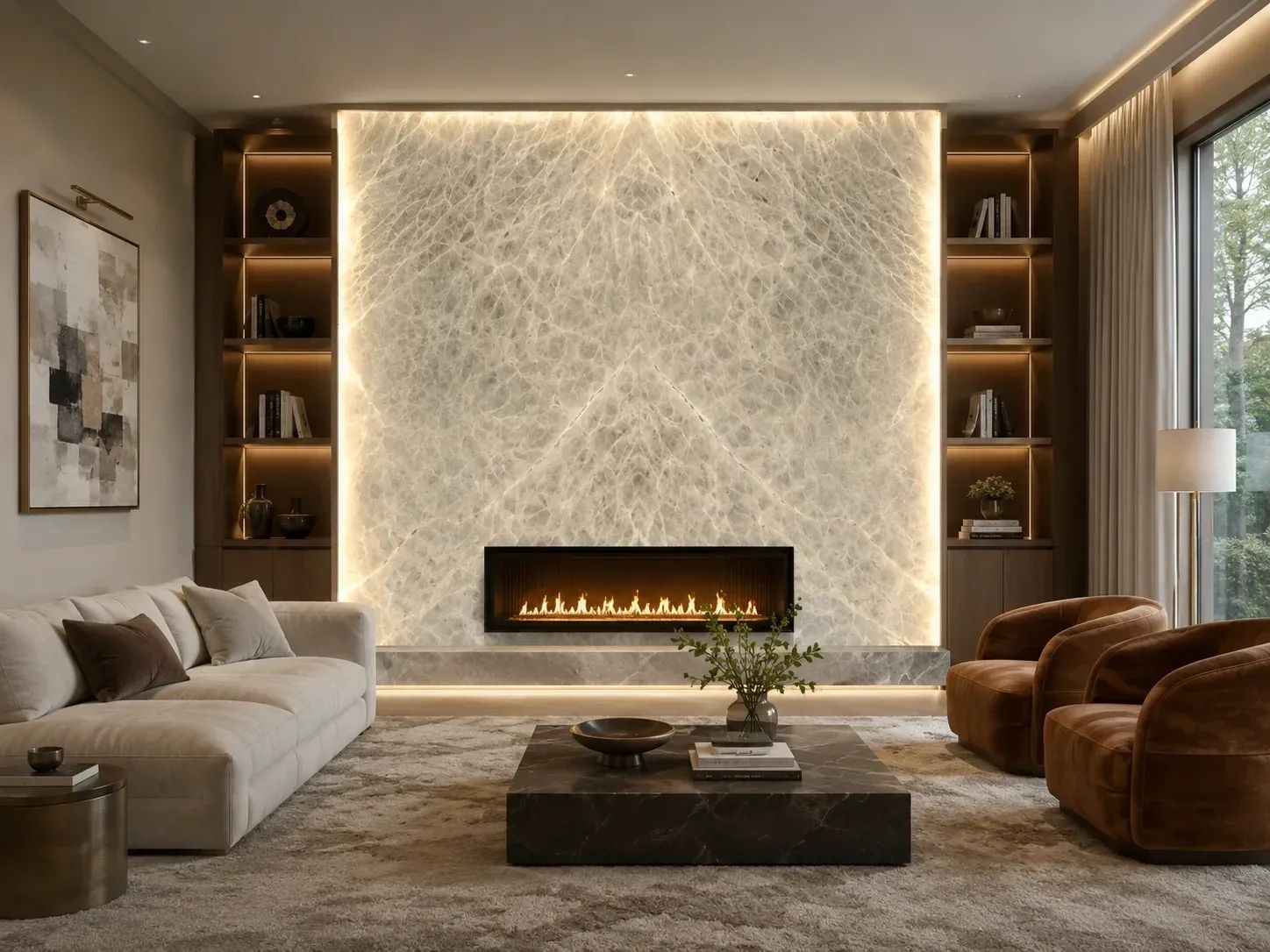 Cristallo 1st Choice Quartzite — Fireplace Inspiration