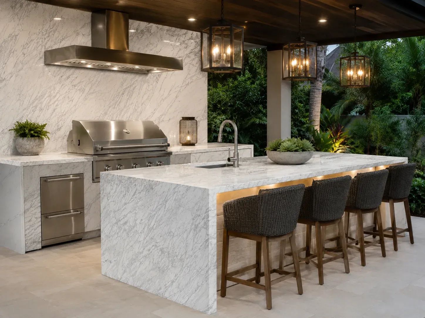 Calacatta Caldia Marble — Outdoor Inspiration