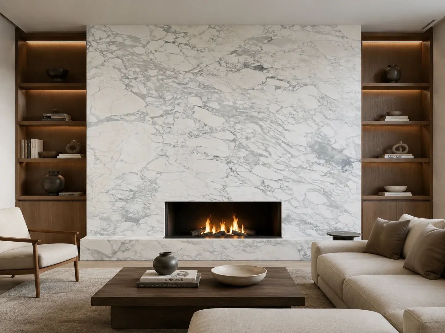 Calacatta Paonazzo Marble — Fireplace Inspiration