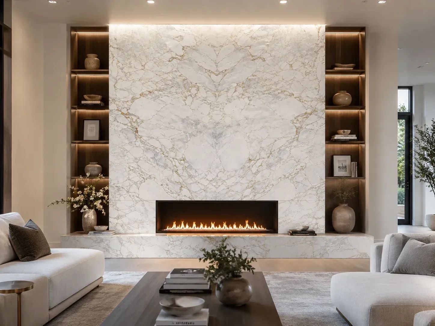 Calacatta Vagli Marble — Fireplace Inspiration