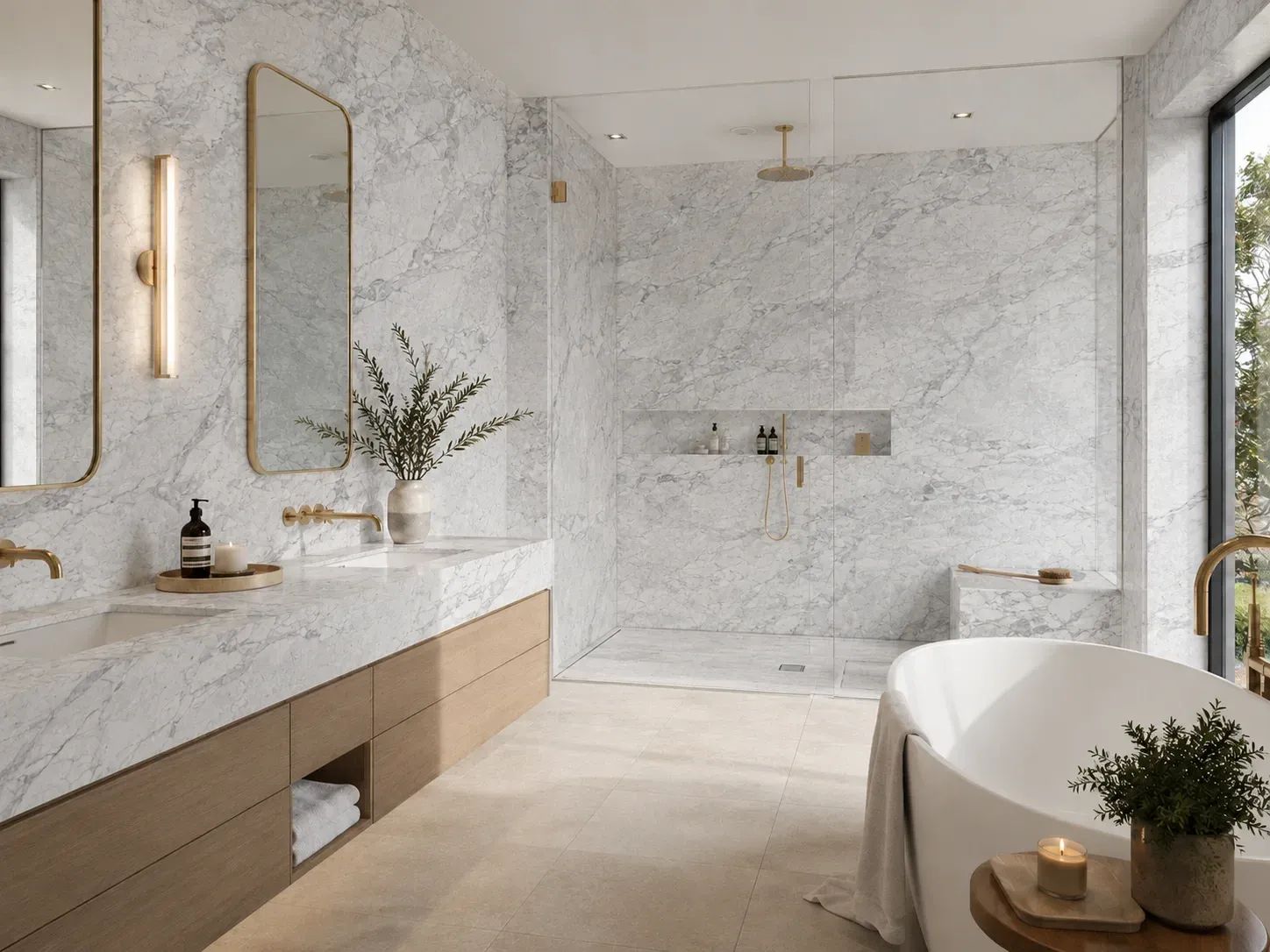 Super White Dolomite — Bathroom Inspiration
