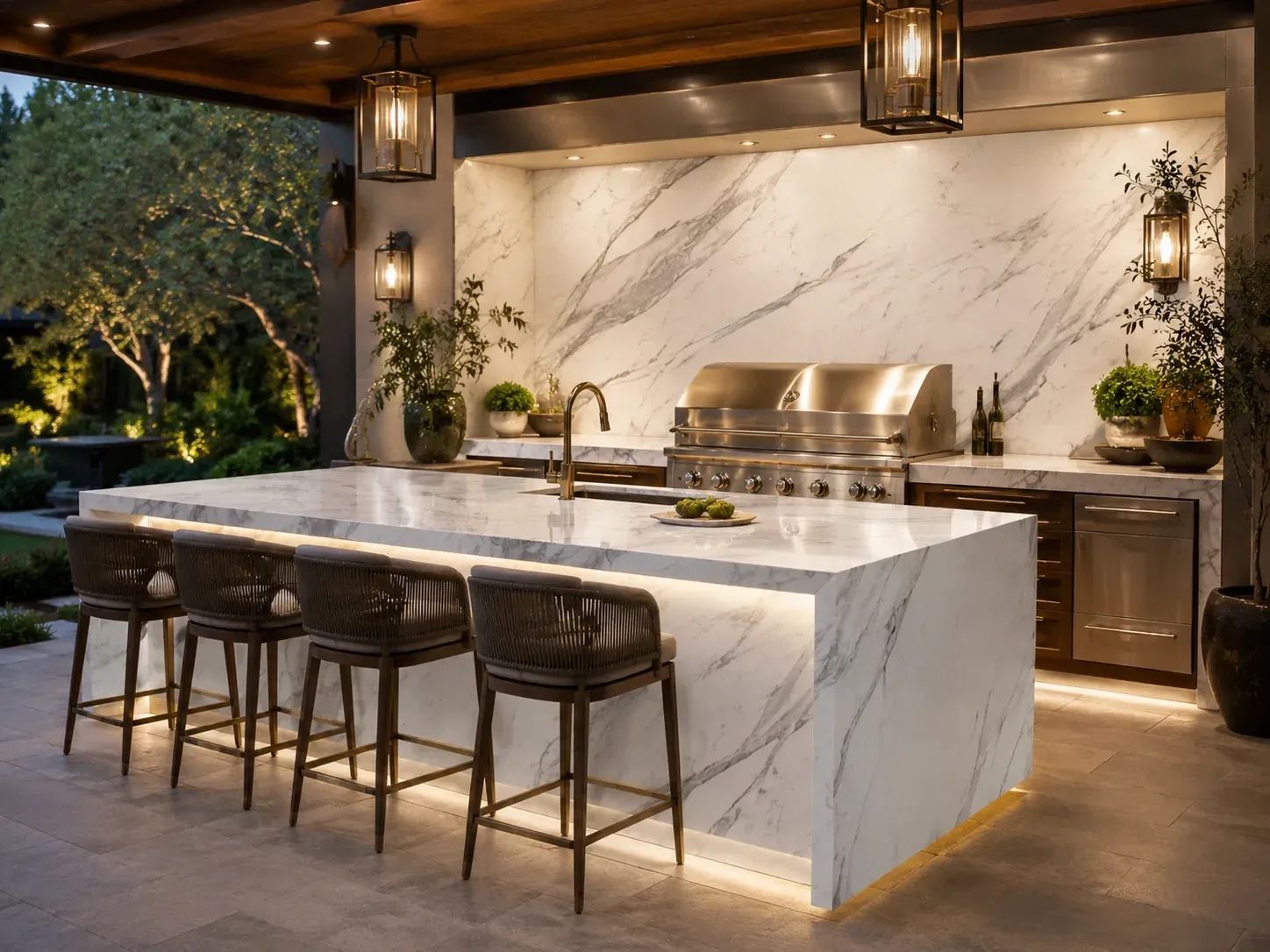Calacatta Michelangelo Marble — Outdoor Inspiration