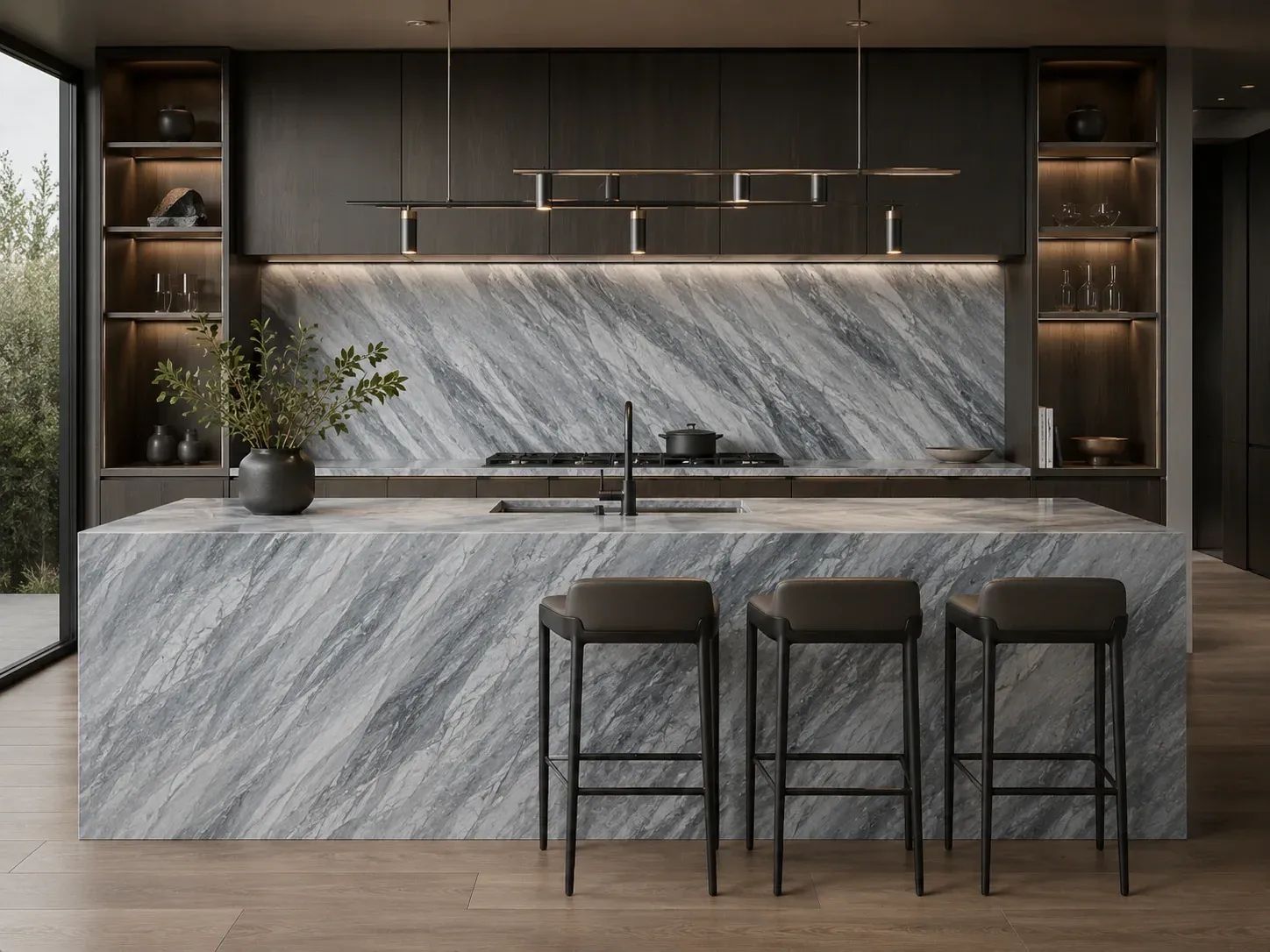 Bardiglio Nuvolato Marble — Kitchen Inspiration