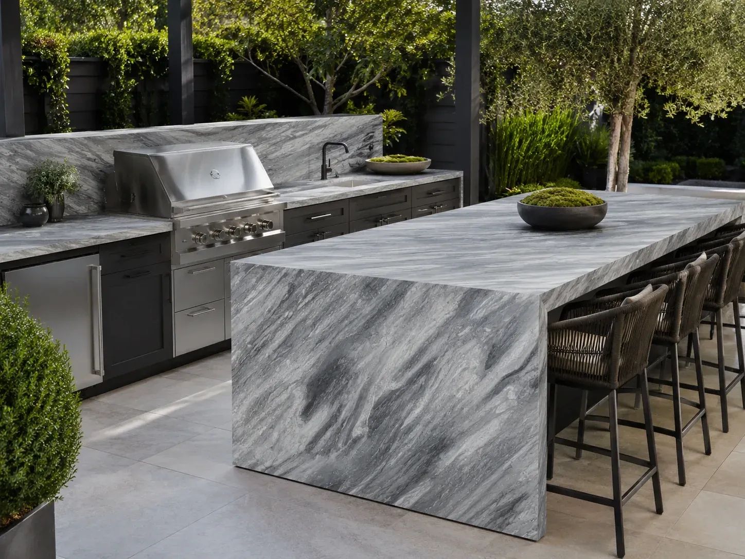Bardiglio Nuvolato Marble — Outdoor Inspiration