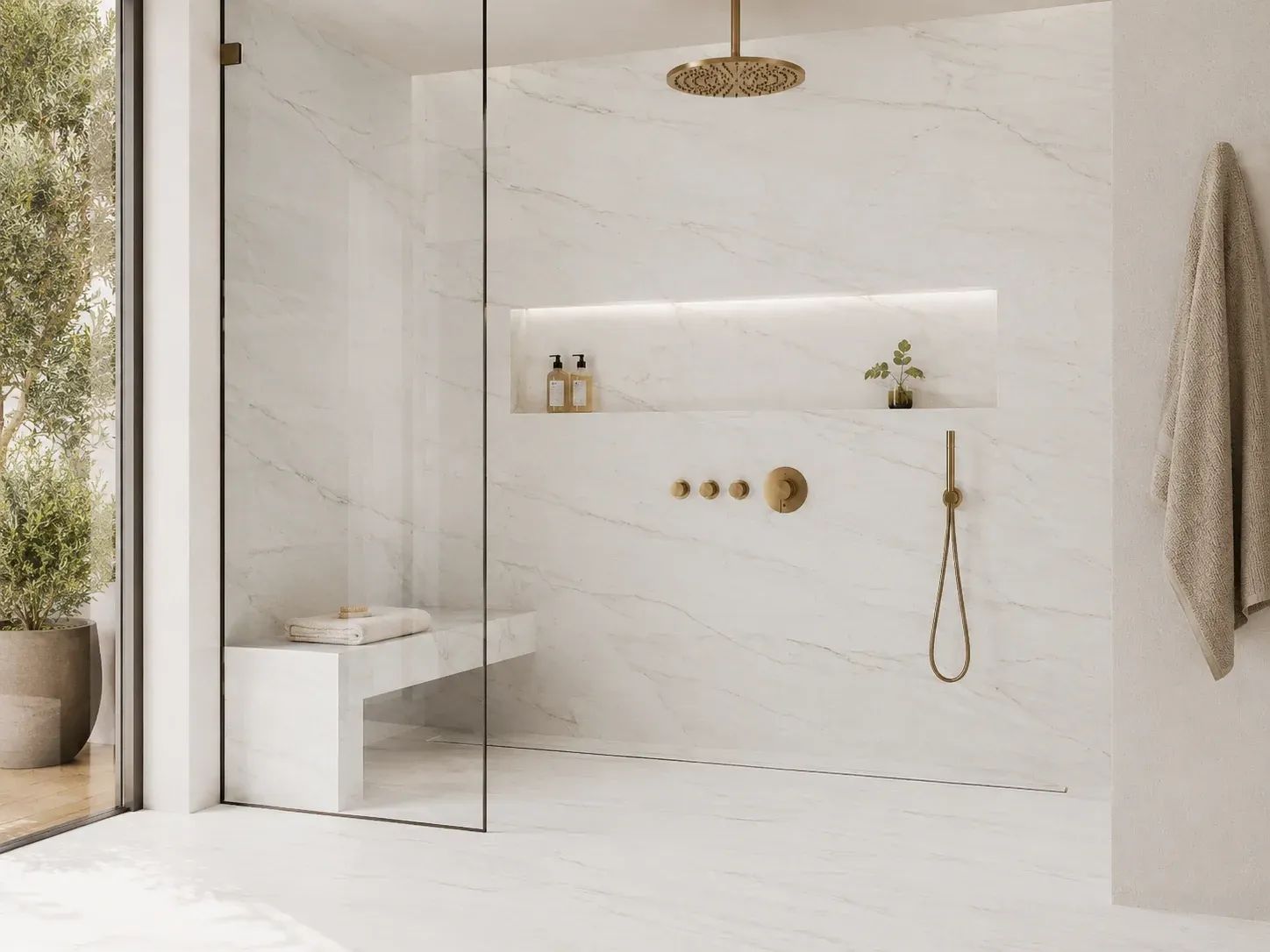 Luce Di Luna 1st. Choice Quartzite — Bathroom Inspiration