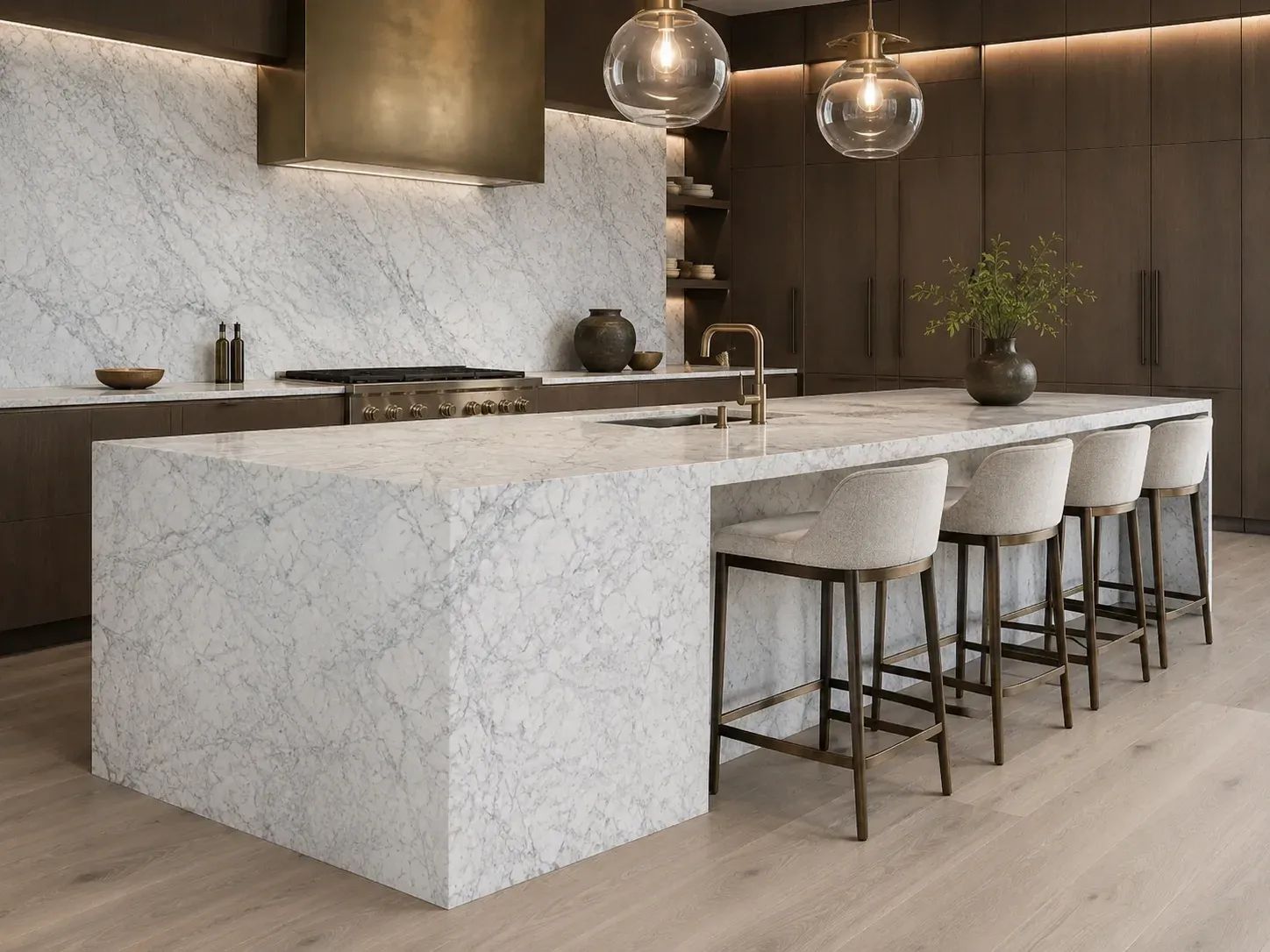 Bianco Carrara Marble — Kitchen Inspiration