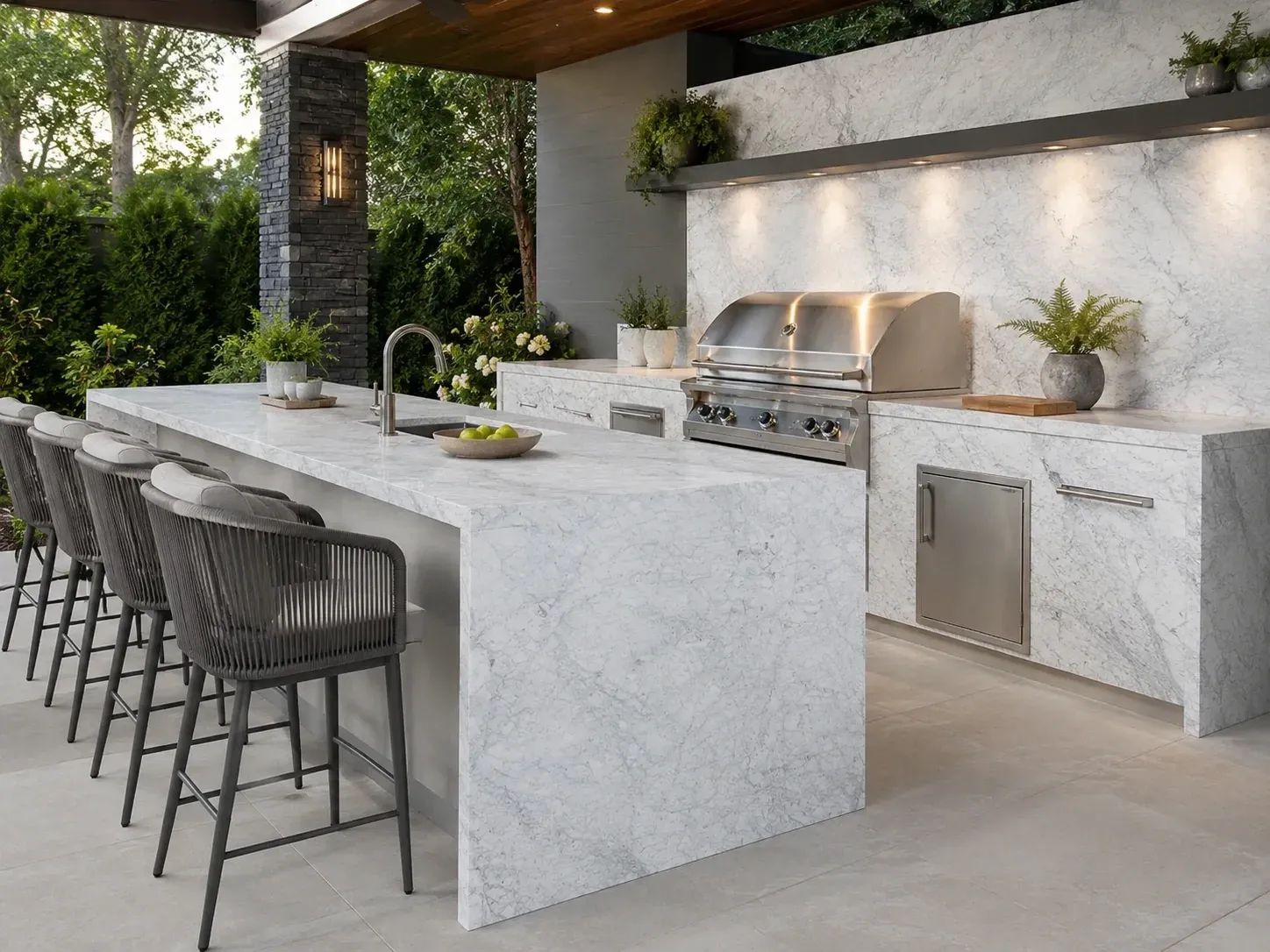 Bianco Carrara Marble — Outdoor Inspiration