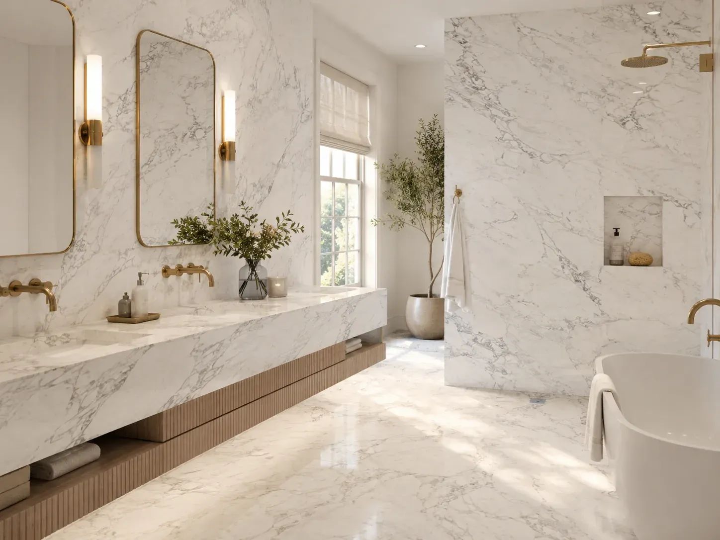 Calacatta Gold Extra Marble — Bathroom Inspiration